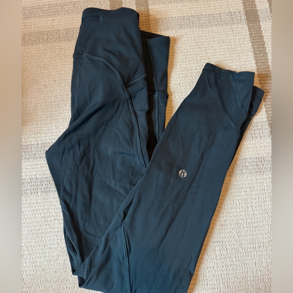 lululemon athletica Dark Blue Mesh Leggings